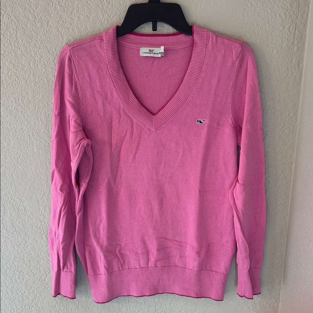 Vineyard Vines V-Neck Pink Sweater for Women
